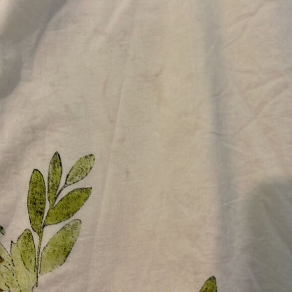 Orvis Vintage 1990s Y2K Retro Style A Line White Floral Cotton Skirt XS - Picture 13 of 15